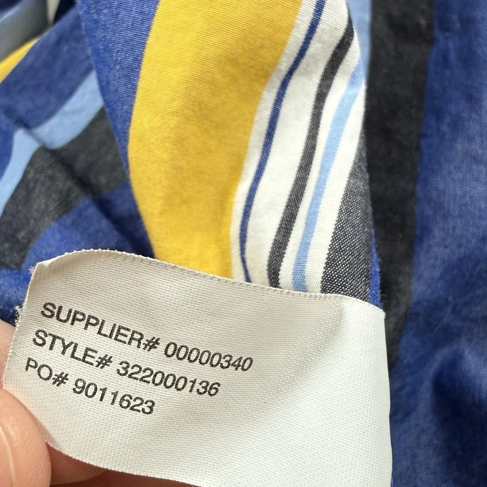 Ralph Lauren Boys Striped Button Down Shirt Blue‎ Yellow Size 4